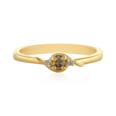 Anello in argento con Diamante Champagne I3