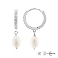 Orecchini in argento con Perla d'Acqua Dolce Bianca
