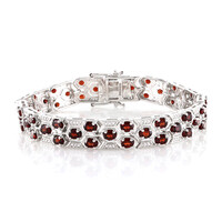 Bracciale in argento con Granato Mozambico