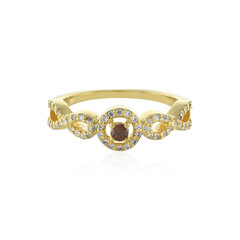 Anello in argento con Diamante Cognac I3