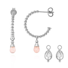 Orecchini in argento con Topazio Bianco