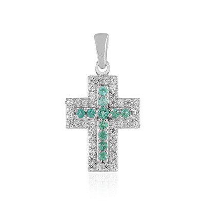 Ciondolo in argento con Smeraldo Russo