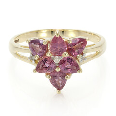 Anello in oro con Zaffiro Padparadscha (non riscaldato)