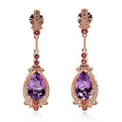 Orecchini in argento con Ametista (Dallas Prince Designs)