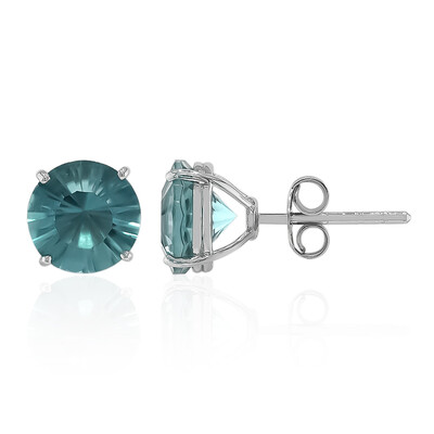 Orecchini in argento con Fluorite Blu Caraibico