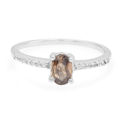 Anello in argento con Zircone Cannella
