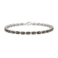 Bracciale in argento con Quarzo Fumè