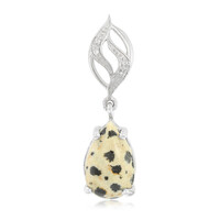 Ciondolo in argento con Diaspro Dalmata