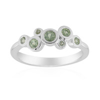 Anello in argento con Zaffiro Verde di Tuléar  (Pallanova)