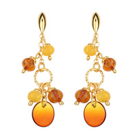 Orecchini in argento con Ambra Sunrise Baltica