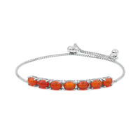 Bracciale in argento con Opale Rosso dell'Etiopia