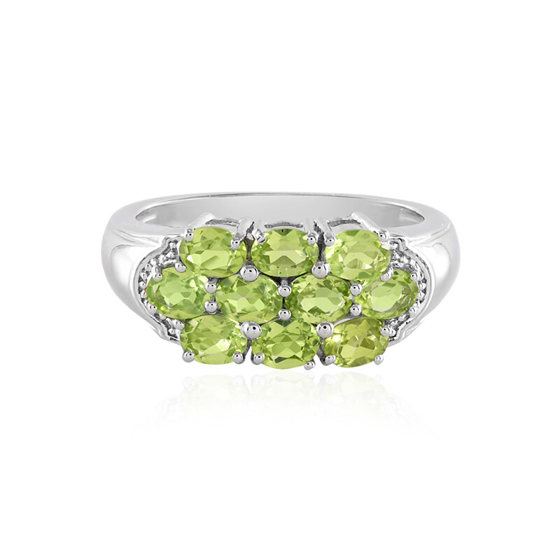 Anello Donna Materia In Argento 925 Con Peridoto – Regolabile E Pregiato, Taglia 54