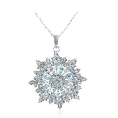 Collana in argento con Topazio Blu Cielo