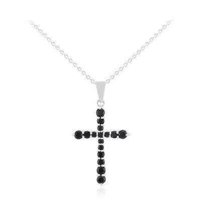Collana in argento con Zaffiro Nero