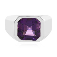Anello da uomo in argento con Ametista
