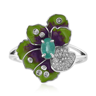 Anello in argento con Smeraldo Russo (SAELOCANA)