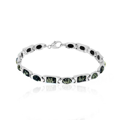 Bracciale in argento con Ambra Baltica (dagen)