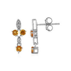 Orecchini in argento con Citrino