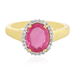 Anello in argento con Zaffiro Rosa del Madagascar