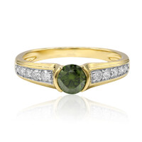 Anello in oro con Diamante Verde VS1