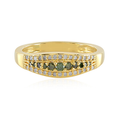 Anello in argento con Diamante Verde I3