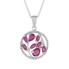 Collana in argento con Rubino del Madagascar