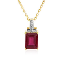 Collana in argento con Rubino del Madagascar