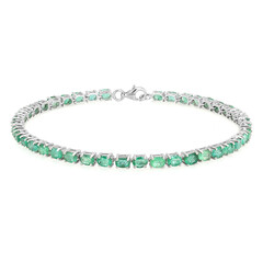 Bracciale in argento con Smeraldo Zambia