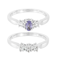Anello in argento con Iolite del Madagascar