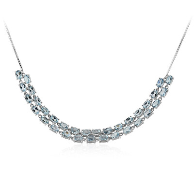 Collana in argento con Topazio Blu Cielo