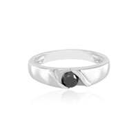 Anello in argento con Diamante Nero