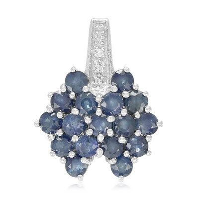 Ciondolo in argento con Zaffiro Blu
