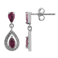 Orecchini in argento con Granato Malaya