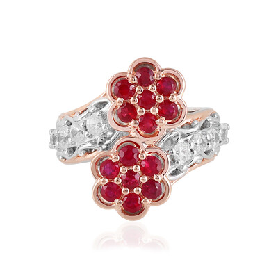 Anello in argento con Rubino Tanzania (Gems en Vogue)