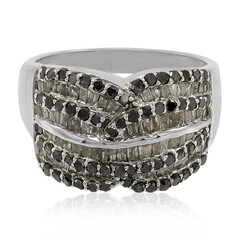 Anello in argento con Diamante Nero