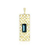 Ciondolo in oro con Topazio Blu Londra (Ornaments by de Melo)