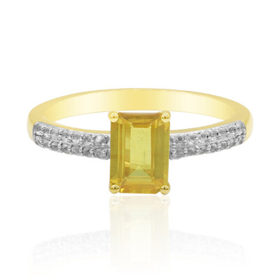 Anello in oro con Zaffiro Giallo Ban Ka Cha