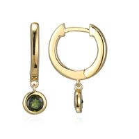 Orecchini in argento con Tormalina Verde