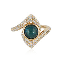 Anello in oro con Indicolite Occhio di Gatto (de Melo)