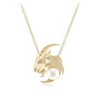Collana in argento con Perla d'Acqua Dolce Bianca