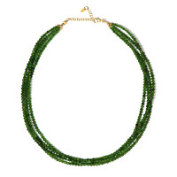 Collana in argento con Diopside Russo