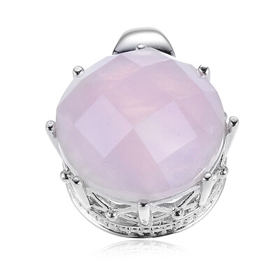 Ciondolo in argento con Quarzo Rosa