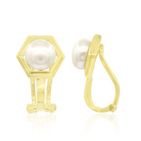 Orecchini con chiusura a clip in argento con Perla di Acqua Dolce (TPC)