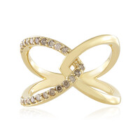 Anello in argento con Diamante Cioccolato I2