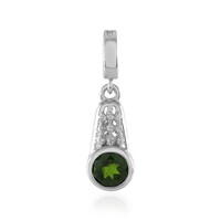 Ciondolo in argento con Diopside Russo
