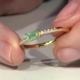 Anello in argento con Smeraldo Russo (Adela Silber)