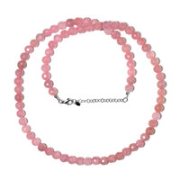 Collana in argento con Quarzo Rosa
