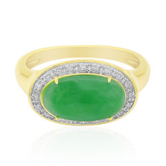 Anello in oro con Giadeite Maestosa 