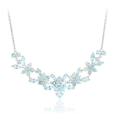 Collana in argento con Topazio Blu Cielo