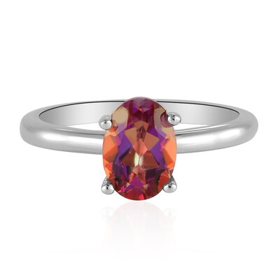 Anello in argento con Topazio Mistico Crepuscolo